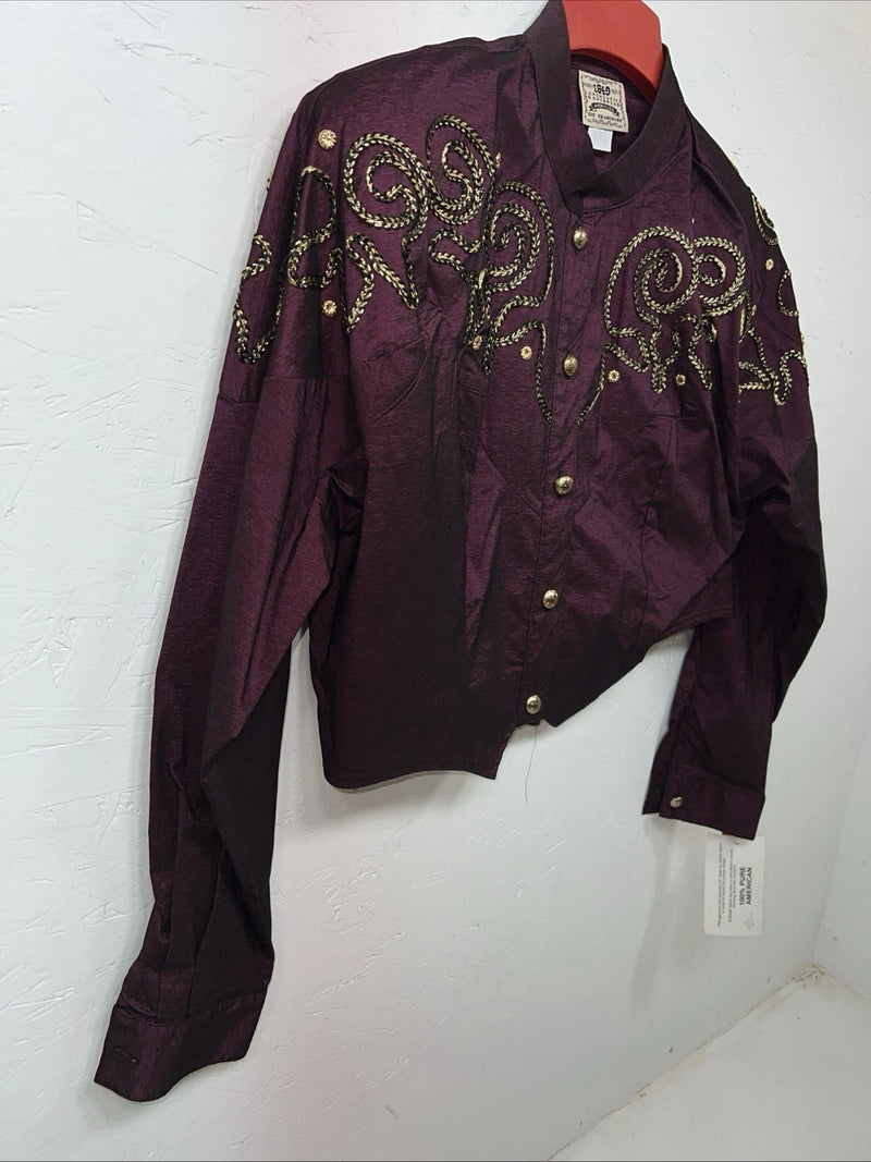 New Women’s Purple 1849 Authentic Ranchwear Short Show Jacket XS UU-73