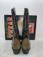 New Men’s Brown Texas Brand Cowboy Boots. 5041 10.5 10 1/2 E E. 7-98