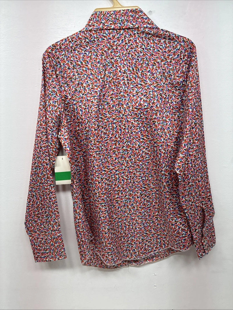 New Women’s Dickson Jenkins Multicolor Long Sleeve Pearl Snap Size 36 LL-73