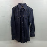 New Men’s Champion Western Blue Jean Long Sleeve Pearl Snap Small B-52