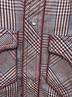 New Kids Champion Western Red Plaid Long Sleeve Pearl Snap Size 6 DD-50