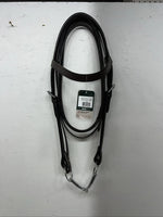 New Leather Tough 1 Western Browband Headstall W/ Split Reins And Bit Large S-73