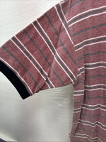 New Men’s Wrangler Pink Stripe Short Sleeve Polo Shirt Large DD-10