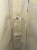 New Men’s White Horse Yellow Short Sleeve Pearl Snap Medium B-92