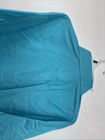 New Women’s White Horse Blue Long Sleeve Pearl Snap 2XL GG-37