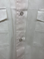 New Men’s Western Express White Western Long Sleeve Pearl Snap Large AA-40