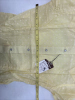 New Women’s Tem Tex Yellow Long Sleeve Pearl Snap Size 12 KK-22