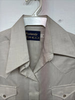 New Women’s Panhandle Slim Tan Long Sleeve Pearl Snap 16 GG-53