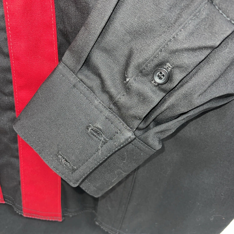 New Men’s Cowboy Threads  Black Red Long Sleeve Button Up Small B-54