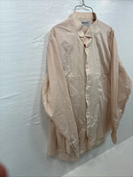 New Wayne Scott Tan Long Sleeve Button Up English Shirt XL X-78
