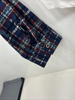 New Women’s Cowboy Threads White Blue Long Sleev Button Up Large MM-122 