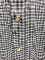 New Men’s White Horse brown Plaid Short Sleeve Pearl Snap Large CC-34
