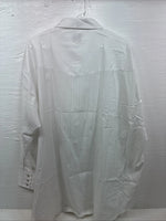 New Men’s ELY Cattleman White Designed Long Sleeve Pearl Snap 20.5 4XL X-106
