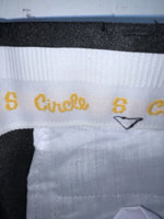 New Vintage Black Circle S Polyester Pants #CP4793 OO-35