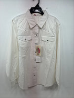 New Women’s Cumberland White Gen Long Sleeve Pearl Snap 1XL GG-88