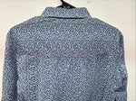 New Women’s Miller Blue Deigned Long Sleeve Pearl Snap 15.5 Large LL-59