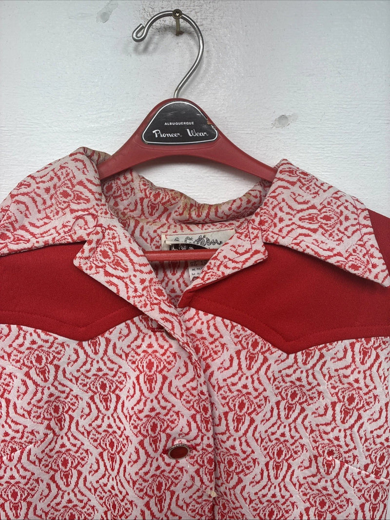 New Women’s Western Heritage Pink Designed Sleeveless Button Up Size 12 YY-129