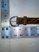New Brown Genuine Leather Chambers Tooled 24” Belt #5551 NN-88