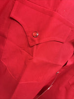New Men’s ELY Cattleman Red Short Sleeve Pearl Snap 18 2XL AA-110