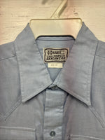 New Men’s H Bar C Blue Jean Long Sleeve Button Up 16 Large V-31