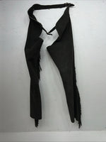 NOS Gray Show Chaps With Fringe Adjustable Waist 36” N-22