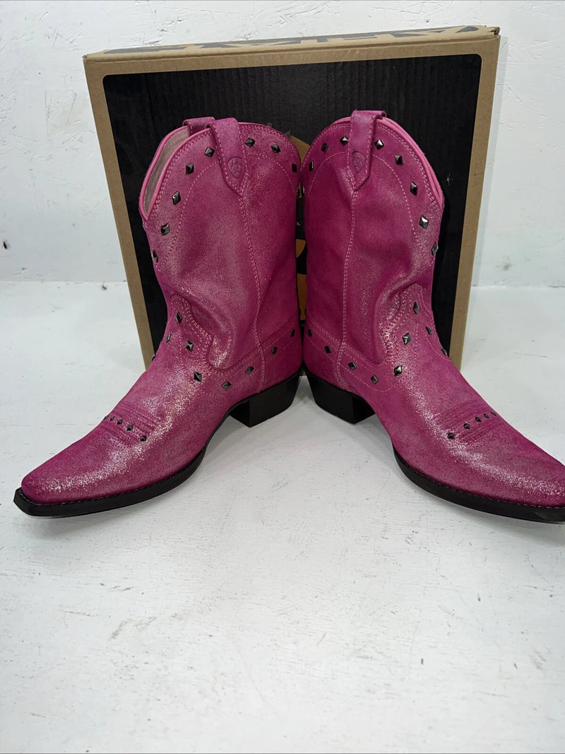 New Children Ariat Pink Cowboy Boots. 6 M. 24-49
