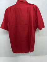 New Men’s Red ELY cattleman Short Sleeve Pearl Snap Shirt. 18.5 2XL G-78