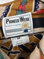New Women’s Pioneer Wear Multicolor Design Long Sleeve Button Up Large MM-67