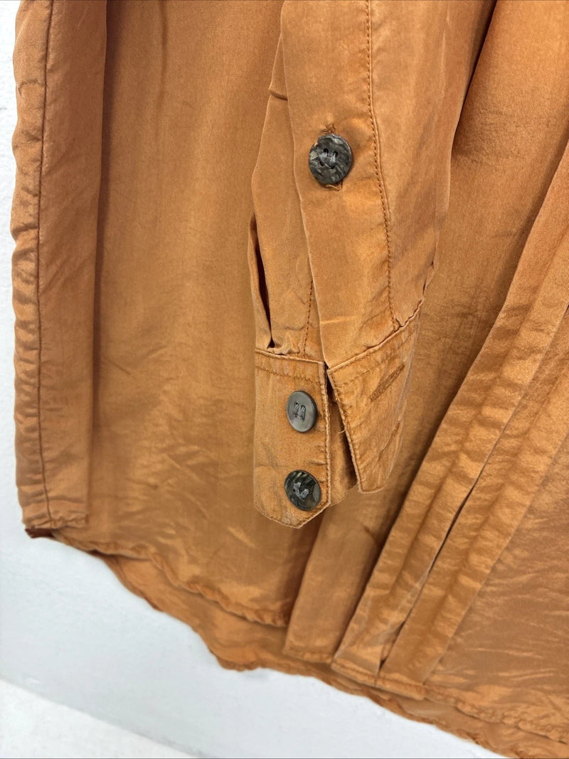New Women’s Anne Pinkerton Orange Long Sleeve Button Up Medium KK-76
