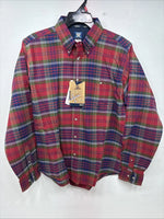New Boys Twenty X Red Plaid Long Sleeve Pearl Snap XL DD-91