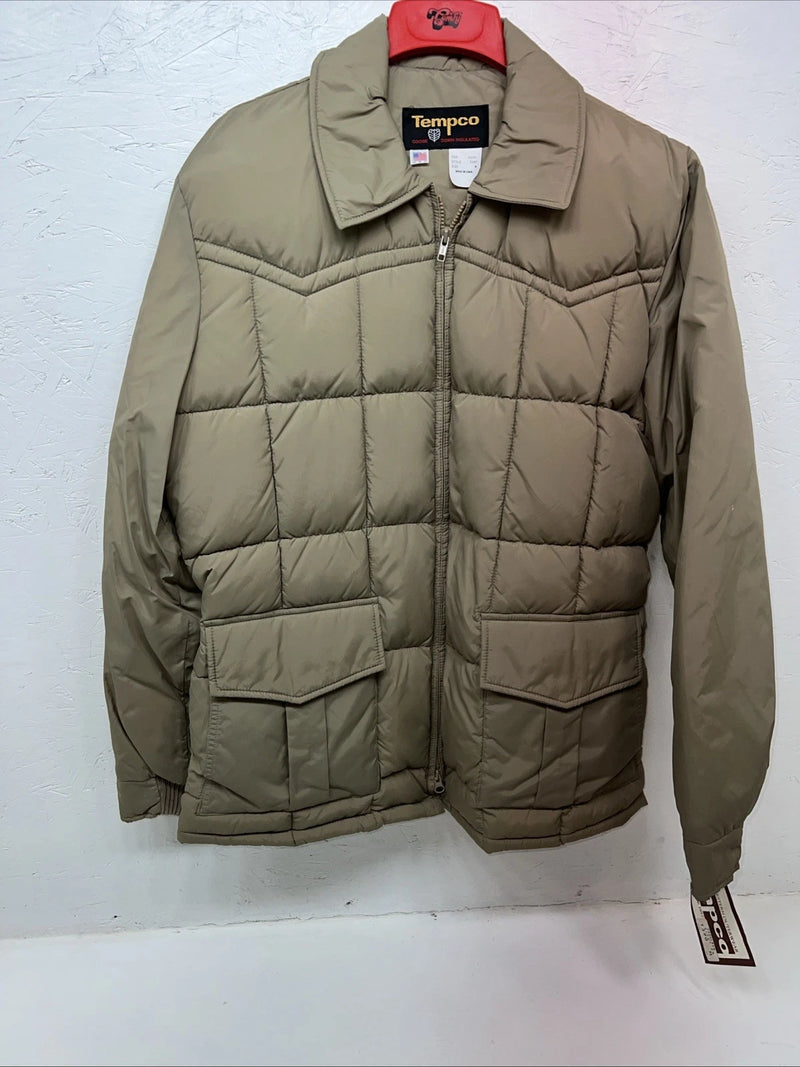 New Women’s Green Tempco Long Puffer Jacket Medium #31387 RR-18