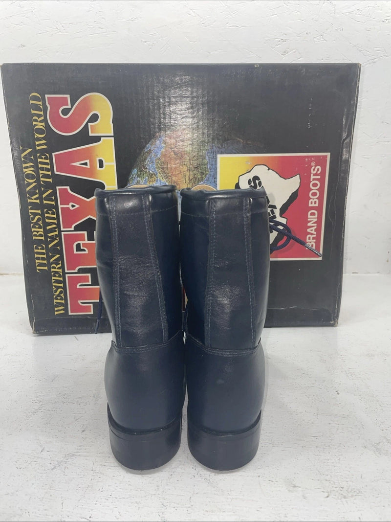 New Women’s Blue Lace Up Texas Brand Cowboy Boots. 4445 7 M. 18-81