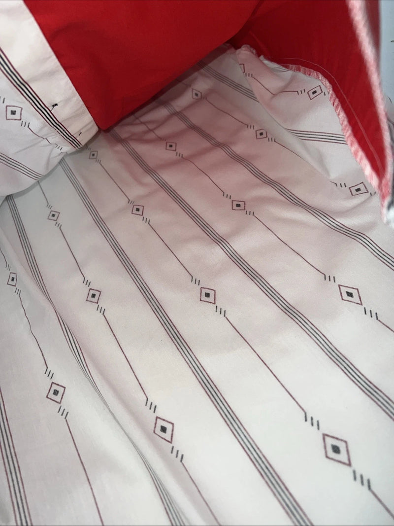 New Men’s Cowboy Threads Red And White Short Sleeve Button Up Small B-43