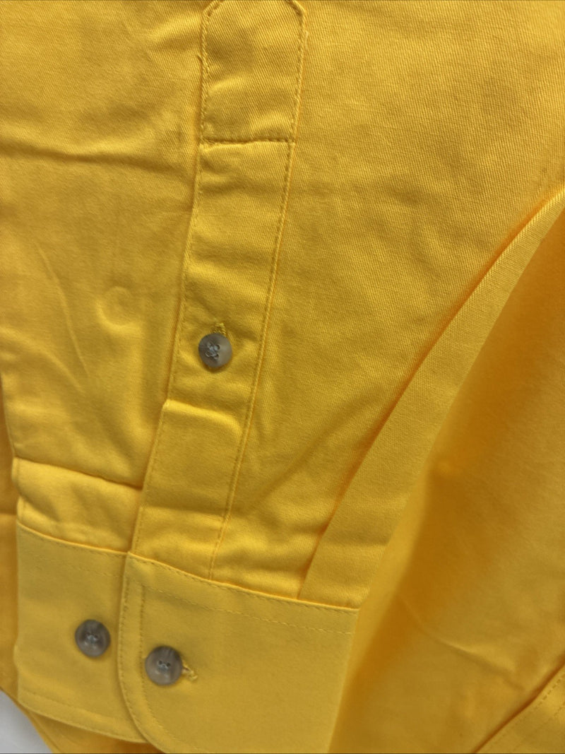 New Men’s Wrangler PBR Yellow Long Sleeve Button Up Medium K-44