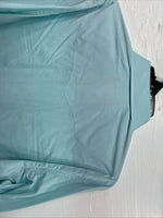 New Men’s White horse Blue Simple Long Sleeve Pearl Snap Medium K-55