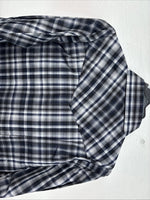 New Kids ELY Cattleman Black Plaid Long Sleeve Pearl Snap Size 5 DD-149