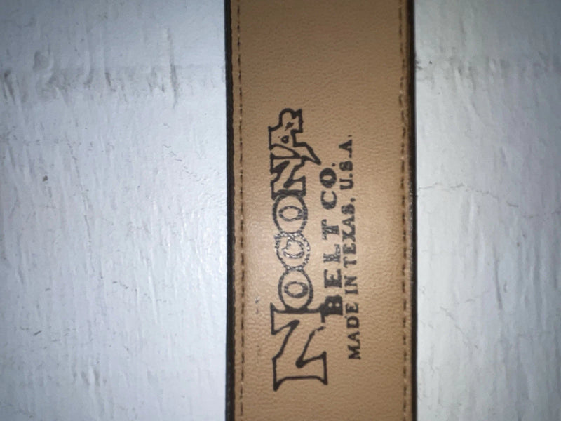 New Brown Genuine Leather Nocona Stitched And Textured 36” Belt #1613099 JJ-74