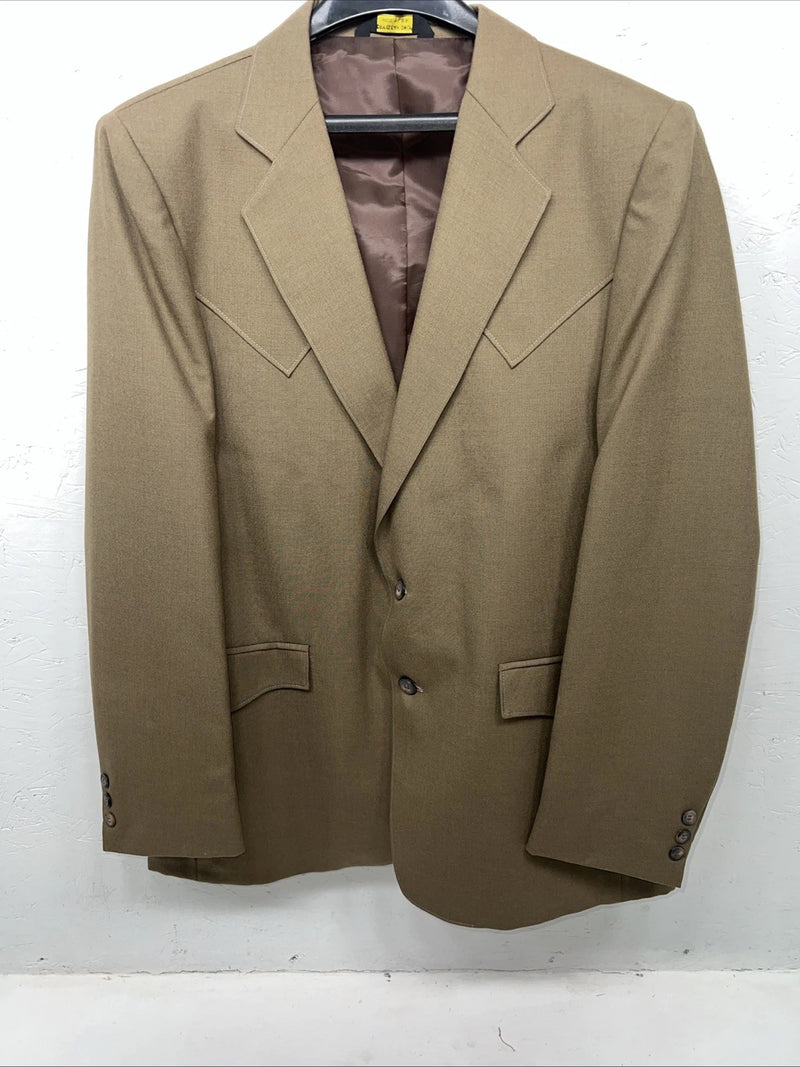New Men’s HbarC California Ranchwear Green Suit Jacket 42R #17007 X-600