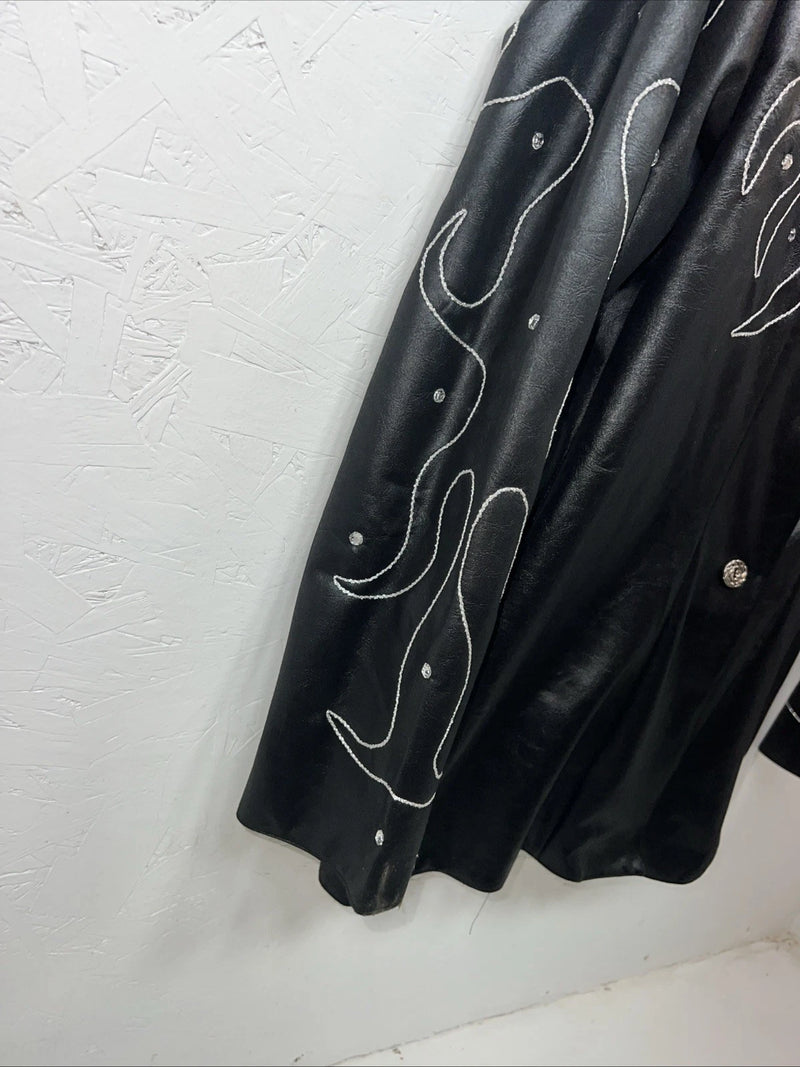 New Women’s Black 1849 Authentic Ranchwear Flame Western Show Jacket XL UU-61