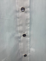 New Women’s H Bar C Blue Long Sleeve Pearl Snap Size 40 KK-5
