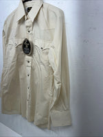 New Men’s Yellow Circle S Pearl Snap Long Sleeve Shirt 15x32 M P-33