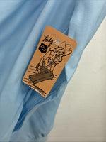 New Women’s Dickson Jenkins Blue Long Sleeve Pearl Snap Size 34 MM-100