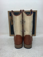 New Children’s Brown DBL Barrel Cowboy Boots. 4451402 2.5 2 1/2. 23-138