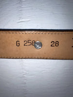 New Brown Genuine Leather Nocona Silver Pendent 28” Belt #G258 JJ-31