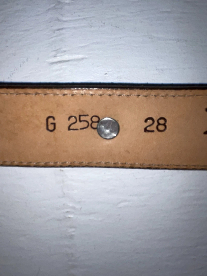 New Brown Genuine Leather Nocona Silver Pendent 28” Belt #G258 JJ-31