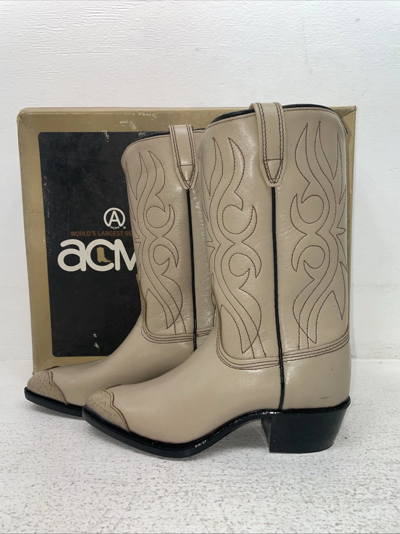 New Women’s Cream Acme Cowboy Boots. 3423 5 M. 2-58
