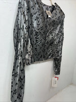 New Women’s 1849 Authentic Ranchwear Silver Western Show Shirt L UU-51