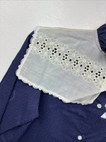 New Women’s Panhandle Slim Blue Design Long Sleeve Button Up Size 30 MM-90