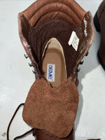 New Women’s Brown Lace Up Acme Cowboy Boots. 4479 6 M. 20-87