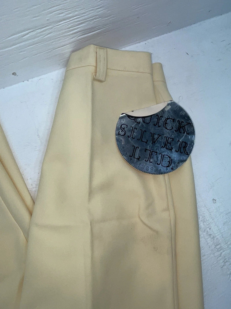 New Vintage Yellow Quicksilver Polyester Pants #2662 XX-55